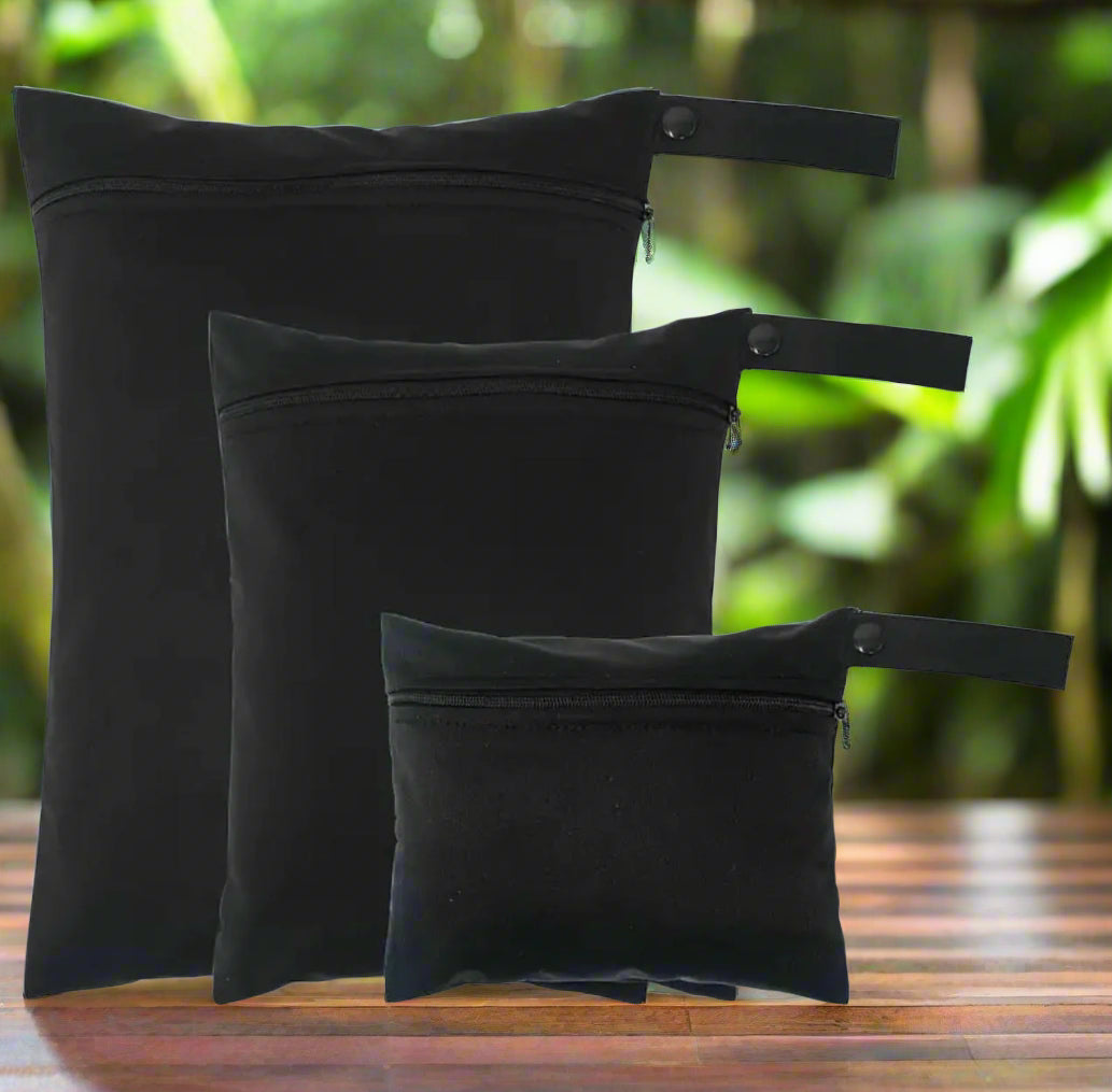 Black - Wet/Dry Bag - Set of 3