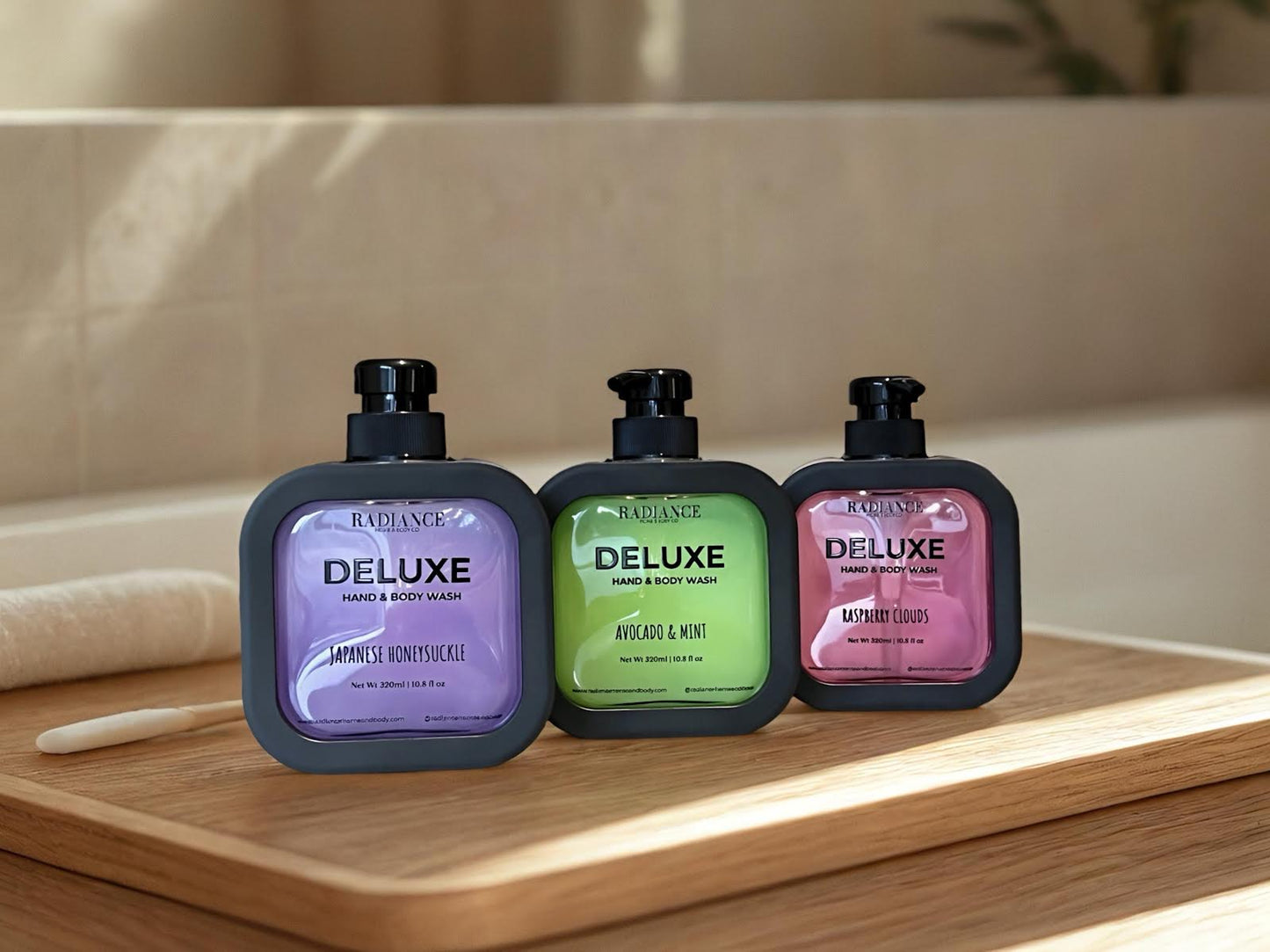 Radiance Deluxe Hand & Bodywash – 320ml Reusable Dispenser